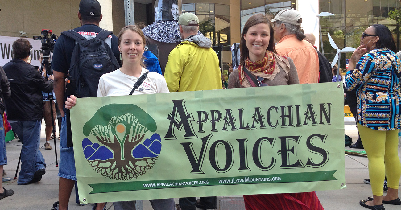 Interns at a rally