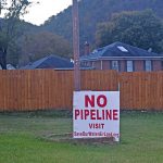 A sign in eastern Montgomery County, Va., announces local opposition to the Mountain Valley Pipeline.