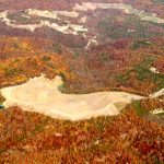 A former surface mining site in Tennessee. Photo taken October 2012, flight courtesy Southwings