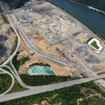 aerial photo of cracker plant construction site