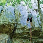 climber on cliff