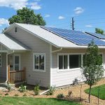 Solar panels on a private home, photo courtesy of Pete Beverly/NREL