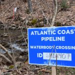 Atlantic Coast Pipeline water crossing sign