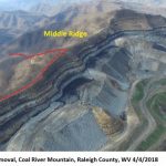 area at risk of mining, shown near adjacent mountaintop removal mine