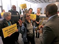 Delivering the message to Gov. Cooper's office