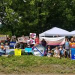 Activists and partners gather for the Hands Across the Appalachia Trail event. Photo by Russell Chisholm